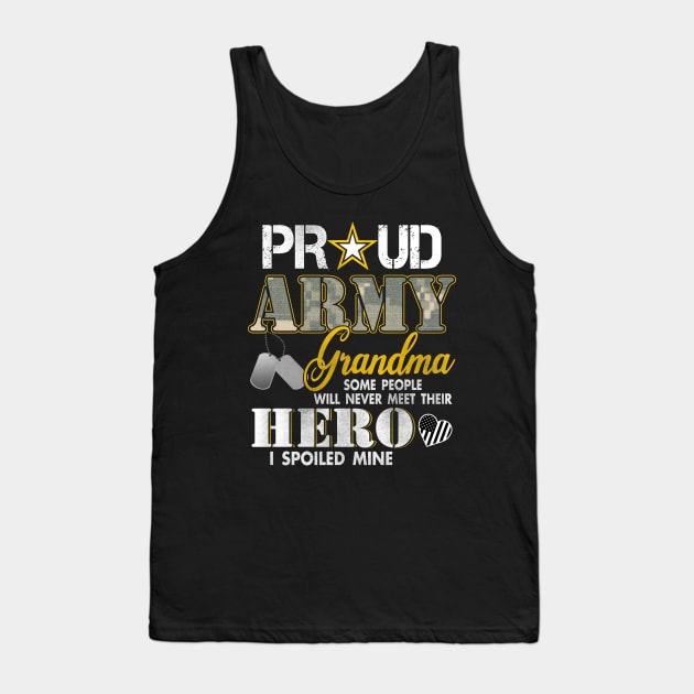 Proud Army Grandma Gift Tank Top by Otis Patrick